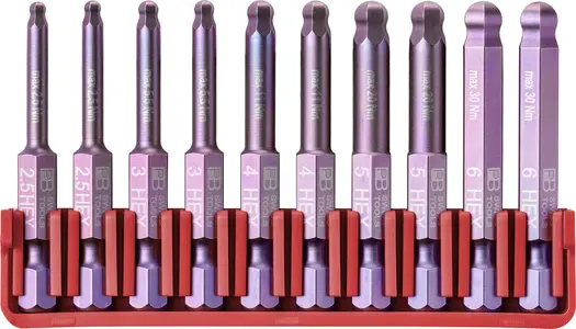 Přesné bity 1/4" PB Swis Tools PB E6.715 CN - sada 10 ks v praktickém držáku (PBS7610733293803), PBS7610733293803